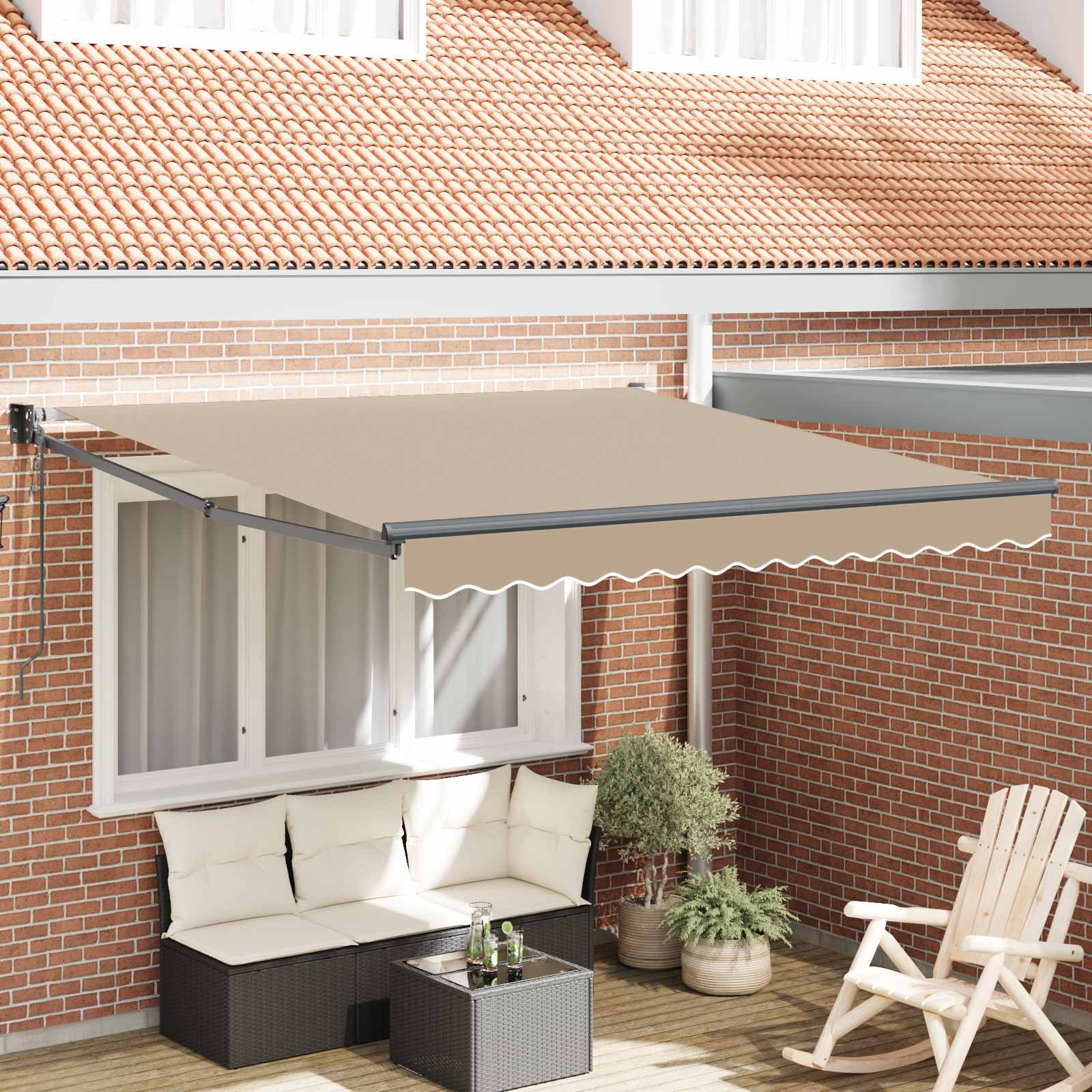 Retractable Awning Sand 350 x 250 cm