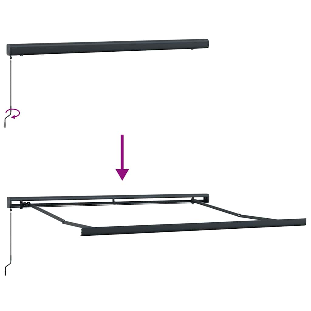 Ištraukiama markizė Smėlio 350 x 250 cm Audinys, metalas