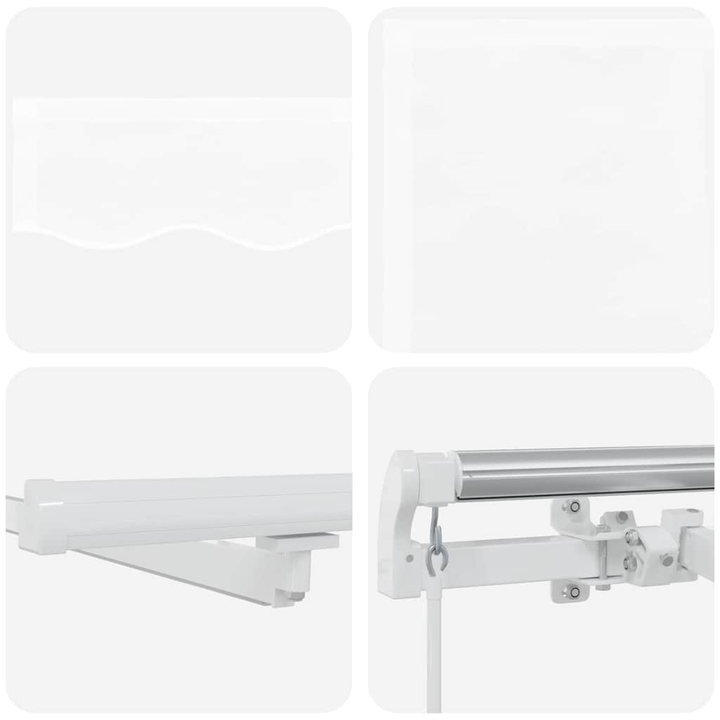 Ištraukiama markizė Balta 350 x 250 cm Audinys ir aliuminis