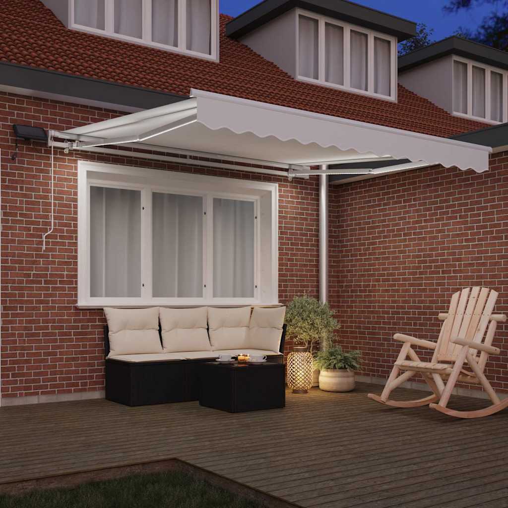 Ištraukiama markizė Balta 350 x 250 cm Audinys ir aliuminis