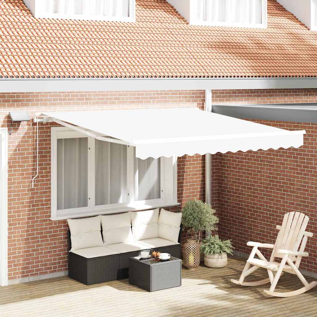 Ištraukiama markizė Balta 350 x 250 cm Audinys ir aliuminis
