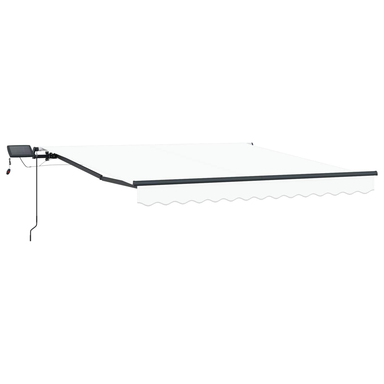 Rankinė Įtraukiama Markizė su LED Balta 350x250 cm