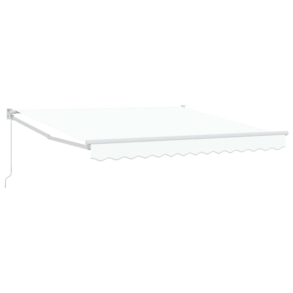 Izvelkamā nojume Balta 350 x 250 cm Poliesteris un alumīnijs
