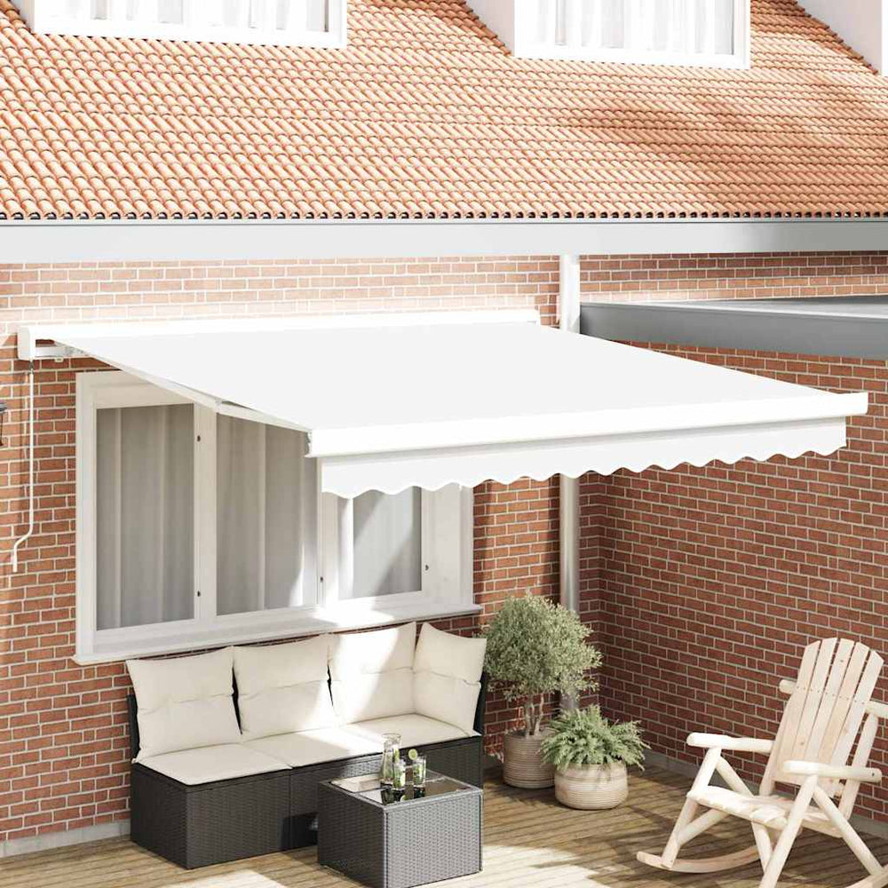 Ištraukiama markizė Balta 350 x 250 cm Audinys, metalas