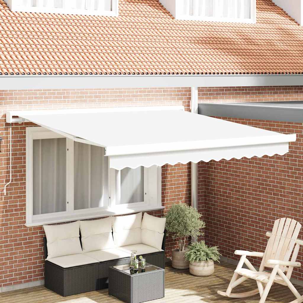 Ištraukiama markizė Balta 350 x 250 cm Audinys, metalas