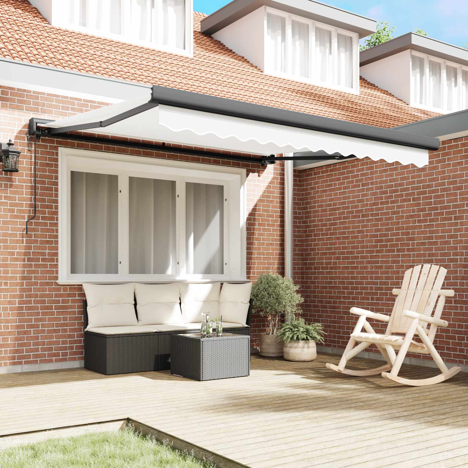 Automatinė Įtraukiama Markizė Balta 350x250 cm