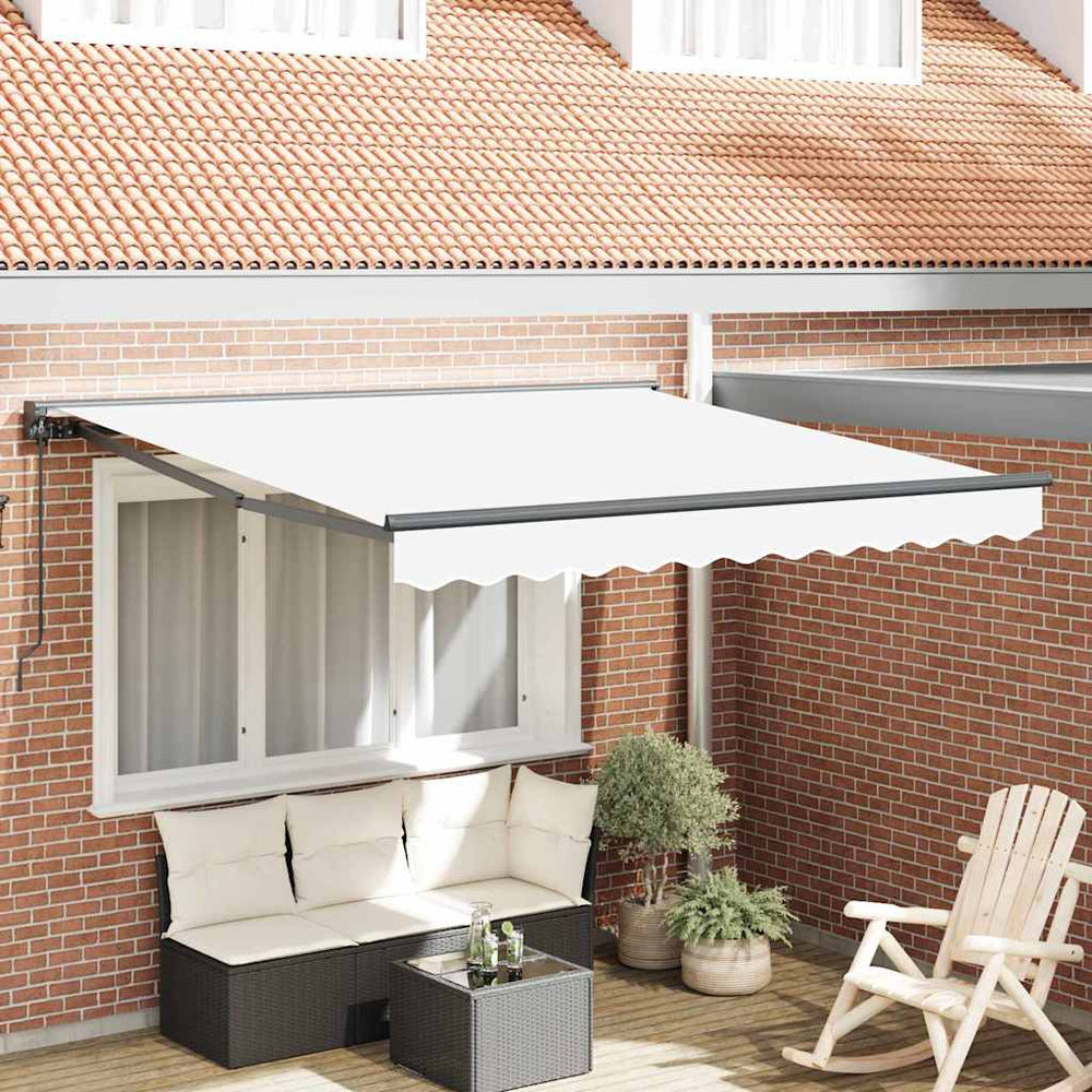 Ištraukiama markizė Balta 350x250 cm Audinys