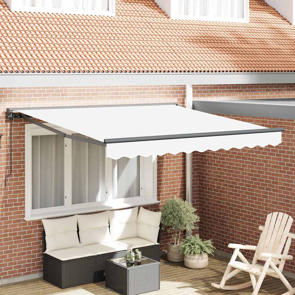 Ištraukiama markizė Balta 350x250 cm Audinys