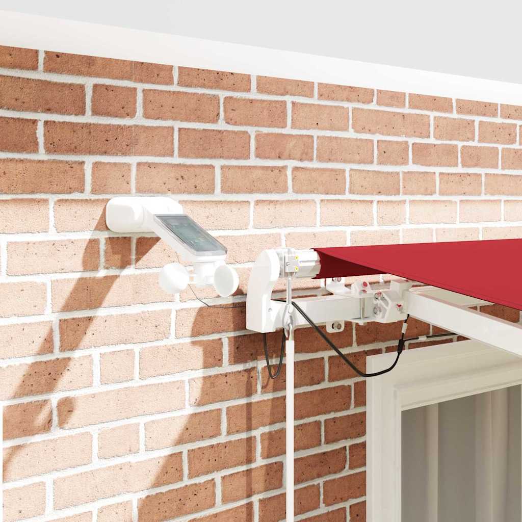 Izvelkama markīze Sarkana 350 x 250 cm Poliesters un Metāls