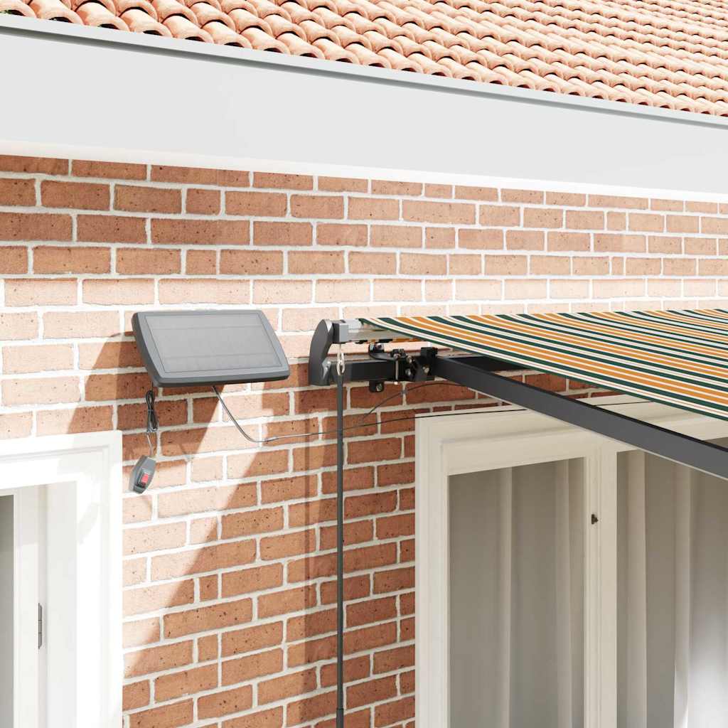 Įtraukimo rankinė markizė su LED Žalia ir Geltona 350x250 cm