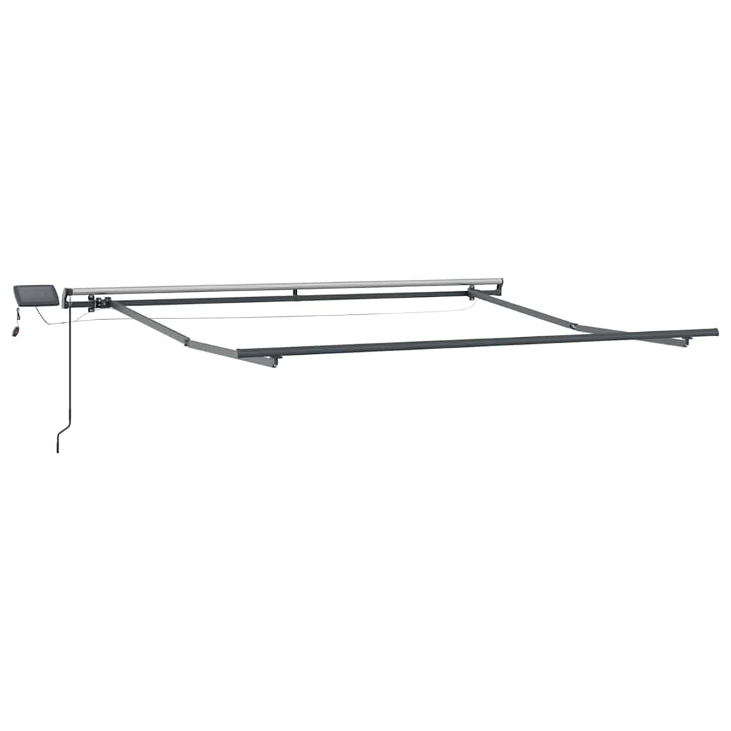 Įtraukimo rankinė markizė su LED Žalia ir Geltona 350x250 cm
