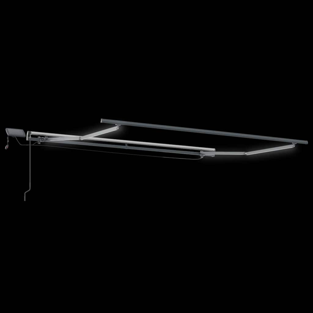 Įtraukimo rankinė markizė su LED Žalia ir Geltona 350x250 cm