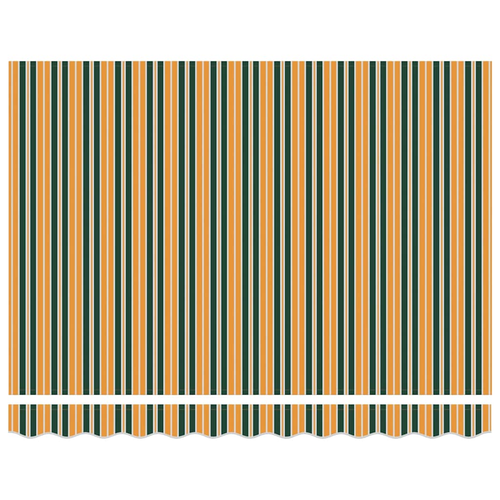 Įtraukimo rankinė markizė su LED Žalia ir Geltona 350x250 cm