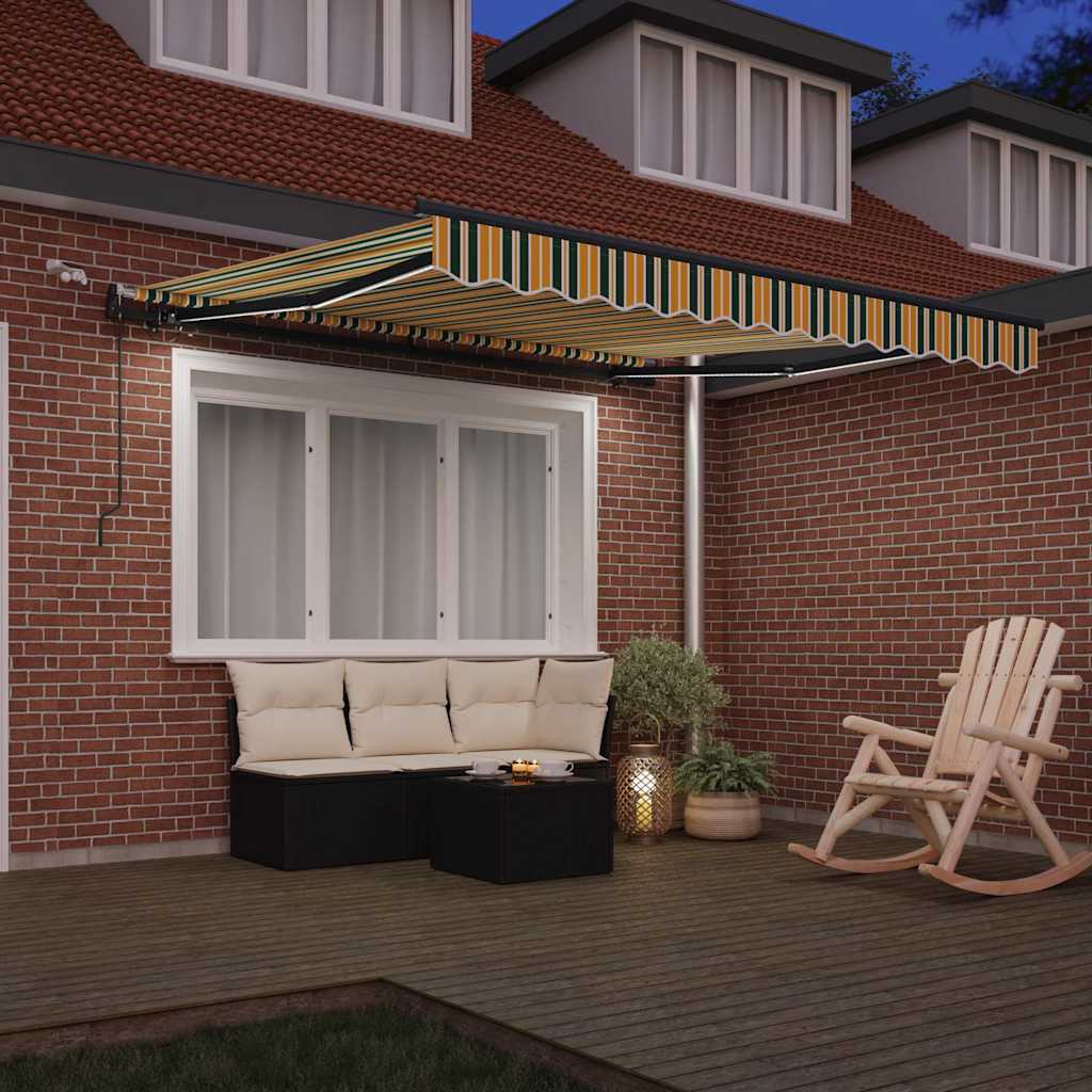 Skėtis Audinys Žalia ir geltona 350 x 250 cm Poliesteris