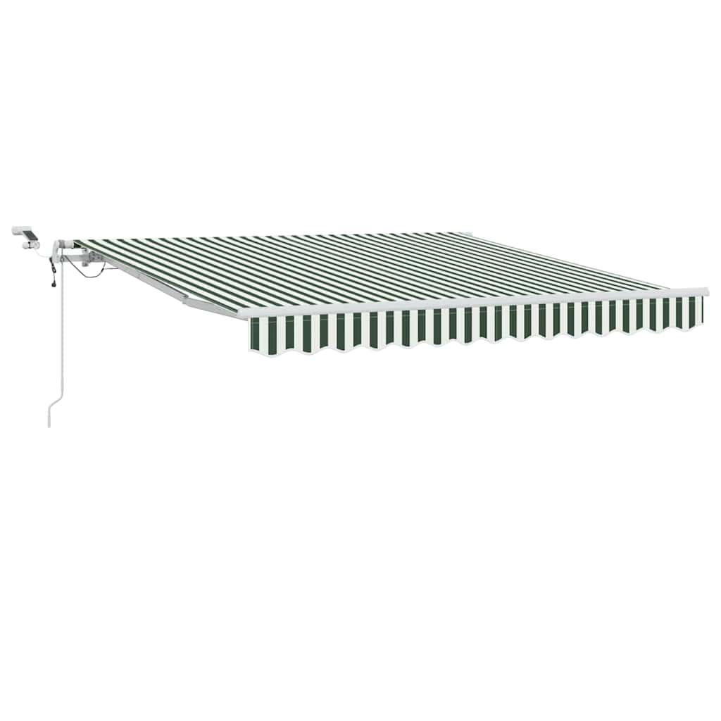 Ištraukiama markizė Žalia ir balta 350 x 250 cm Poliesteris