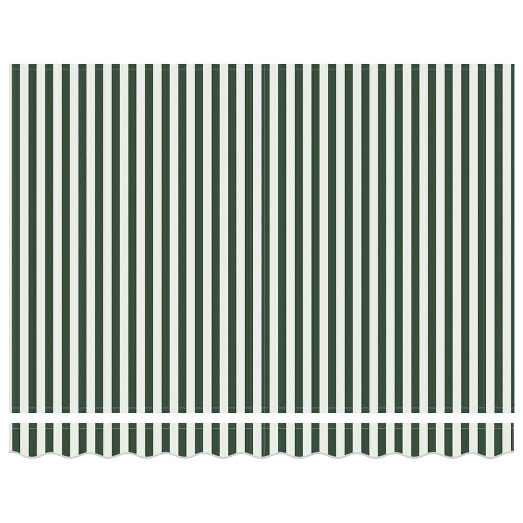 Ištraukiama markizė Žalia ir balta 350 x 250 cm Poliesteris