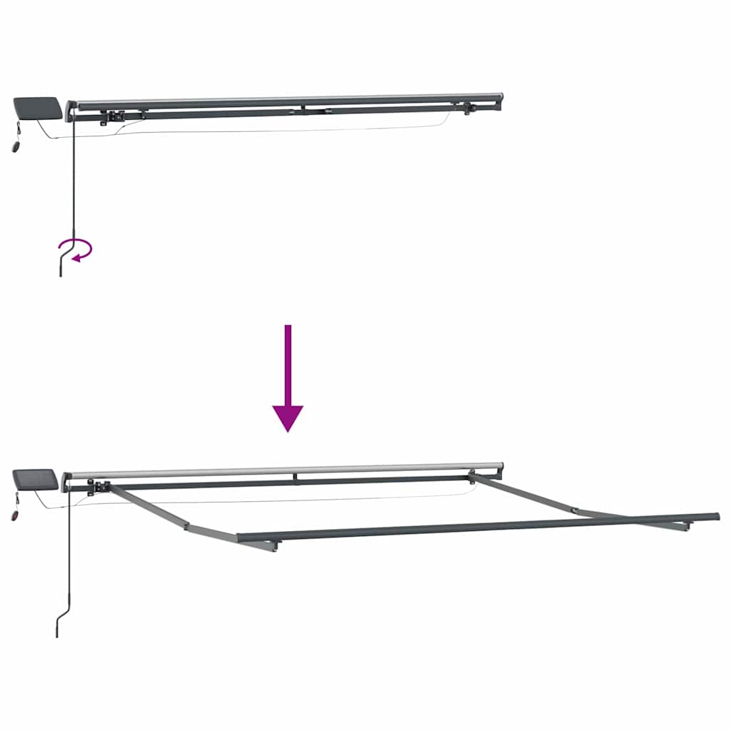 Ištraukiama markizė Žalia ir balta 350 x 250 cm audinys