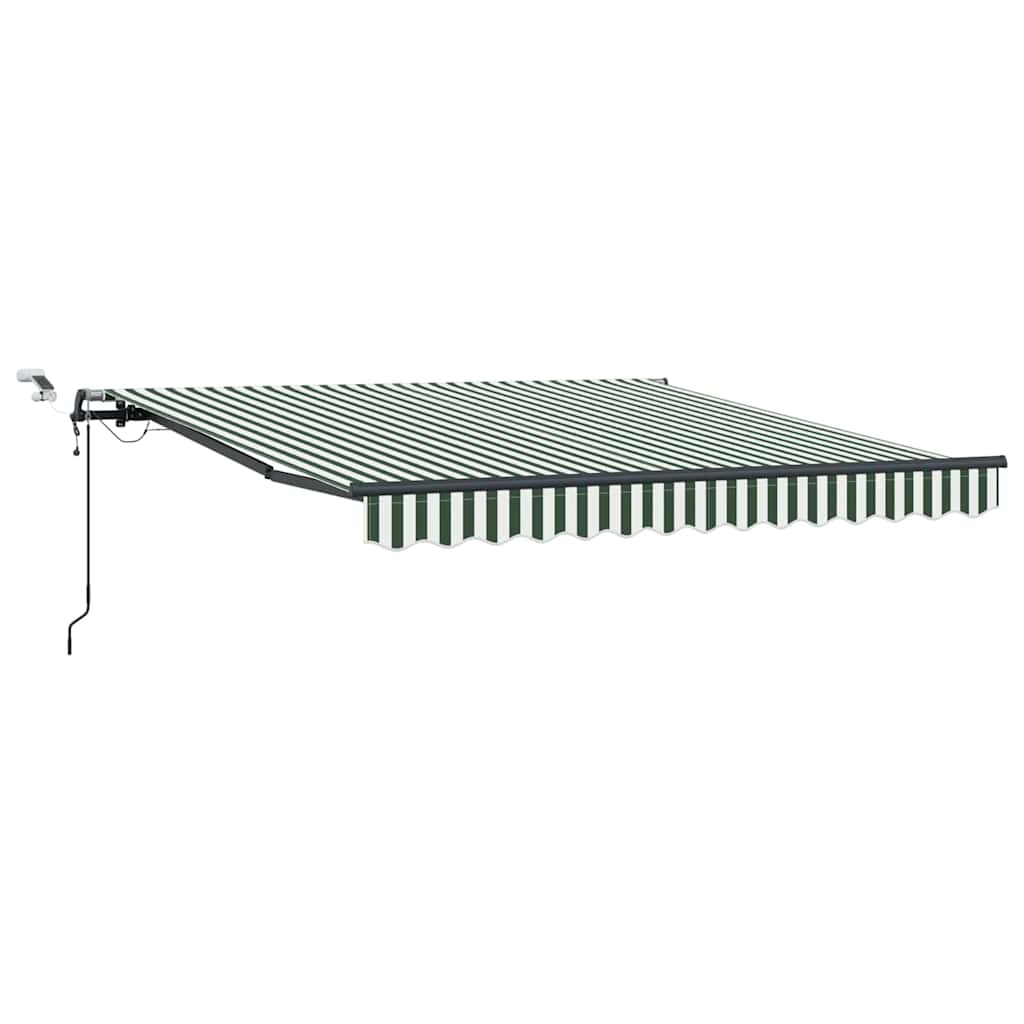Ištraukiama markizė Žalia ir balta 350 x 250 cm Poliesteris