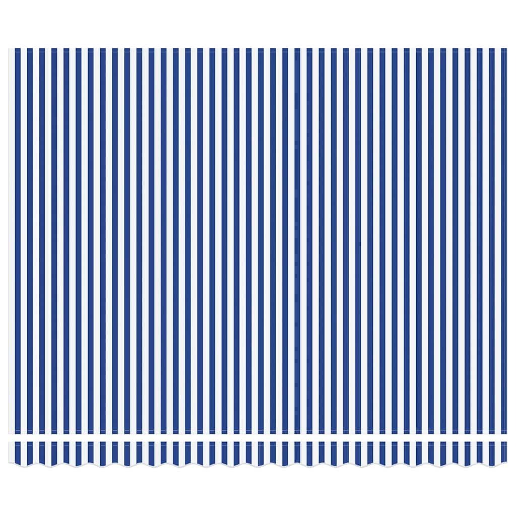 Retractable Awning Blue and White 400x300 cm fabric
