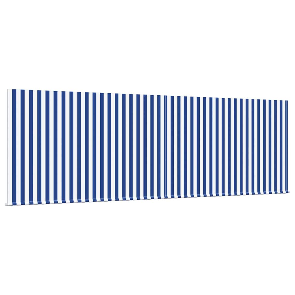 Izvelkams saulessargs Zilas un baltas svītras 400 × 300 cm