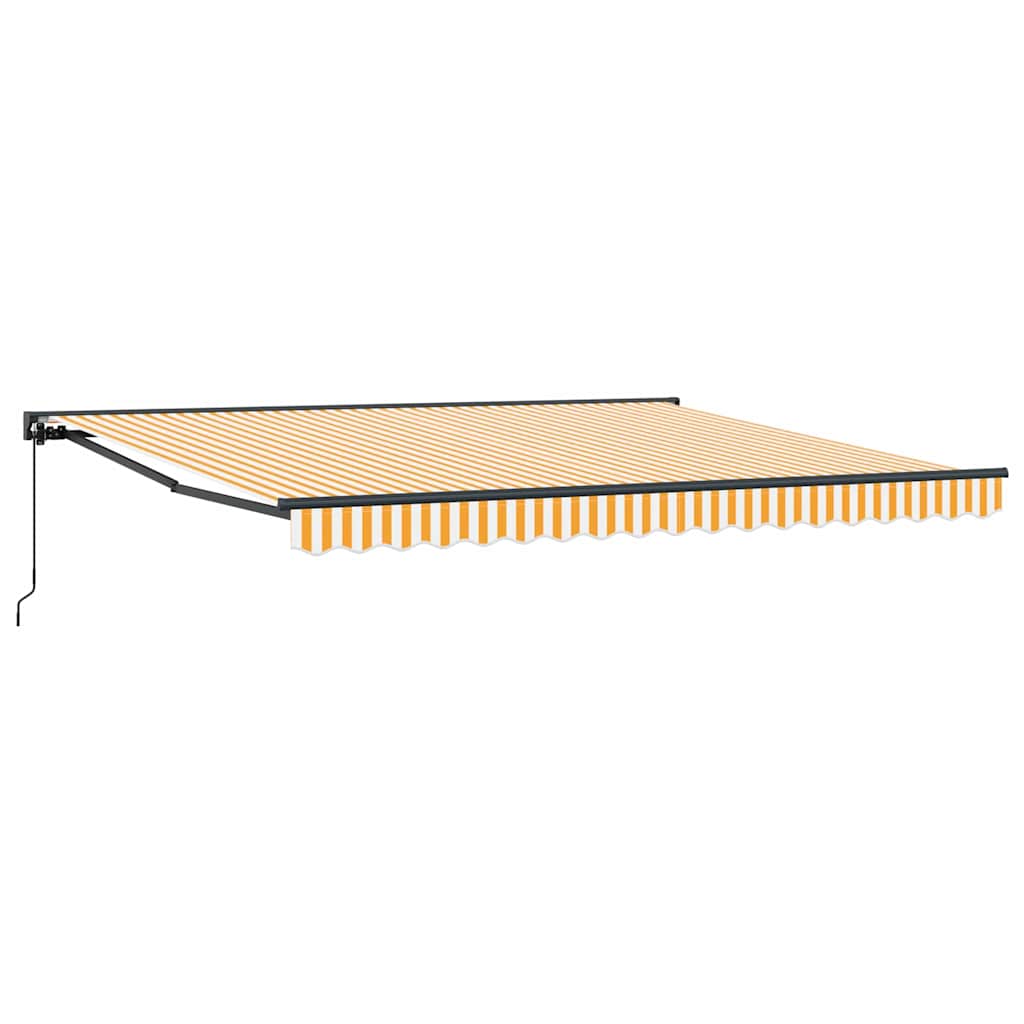 Ištraukiama markizė Geltona ir balta 400x300 cm audinys