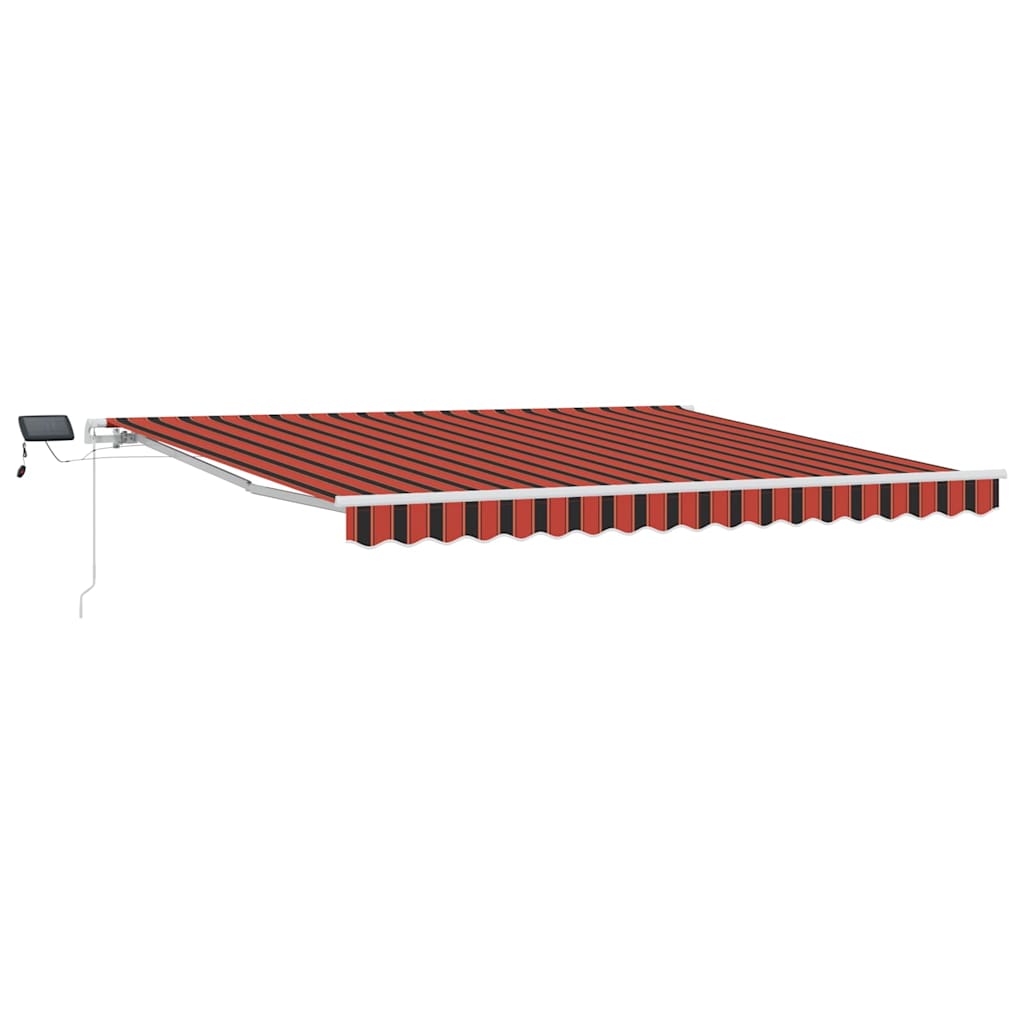 Rankinė Ištraukiama Markizė su LED Oranžinė ir Ruda 400x300 cm