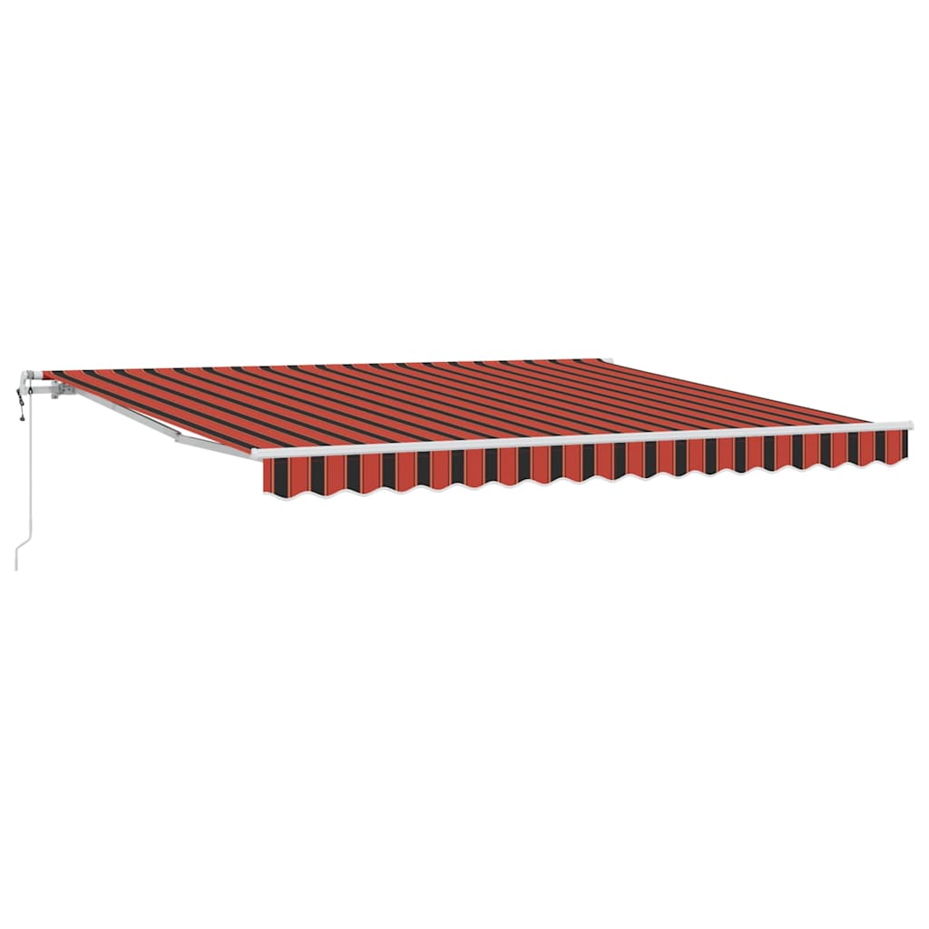 Automātisks izvelkams marķīzs oranžā un brūnā krāsā 400x300 cm