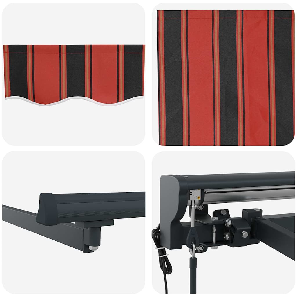 Retractable awning Orange and brown 400x300 cm fabric