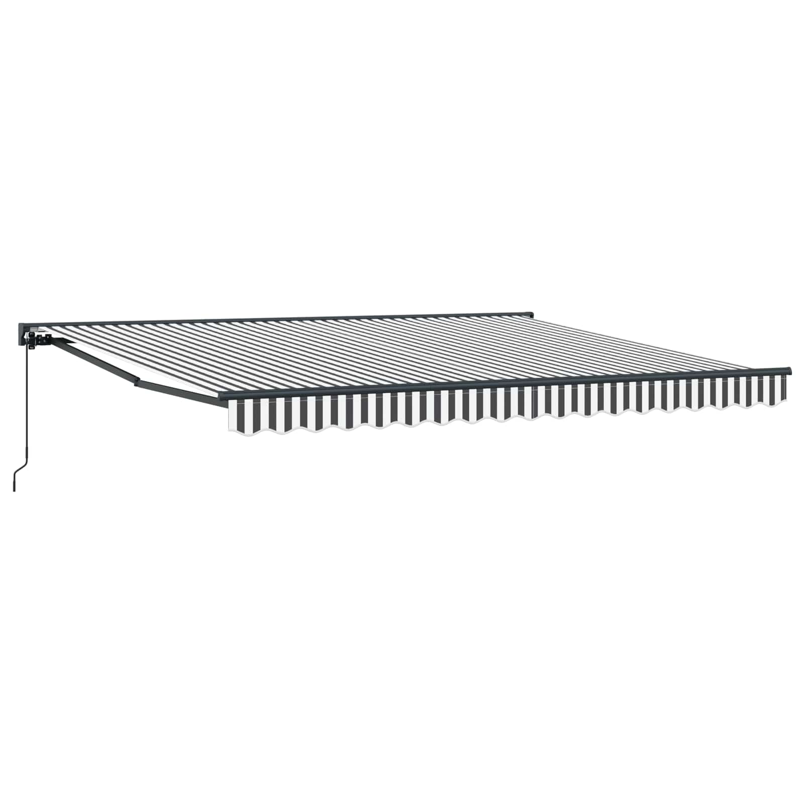 Retractable Awning Anthracite and white 400x300 cm fabric