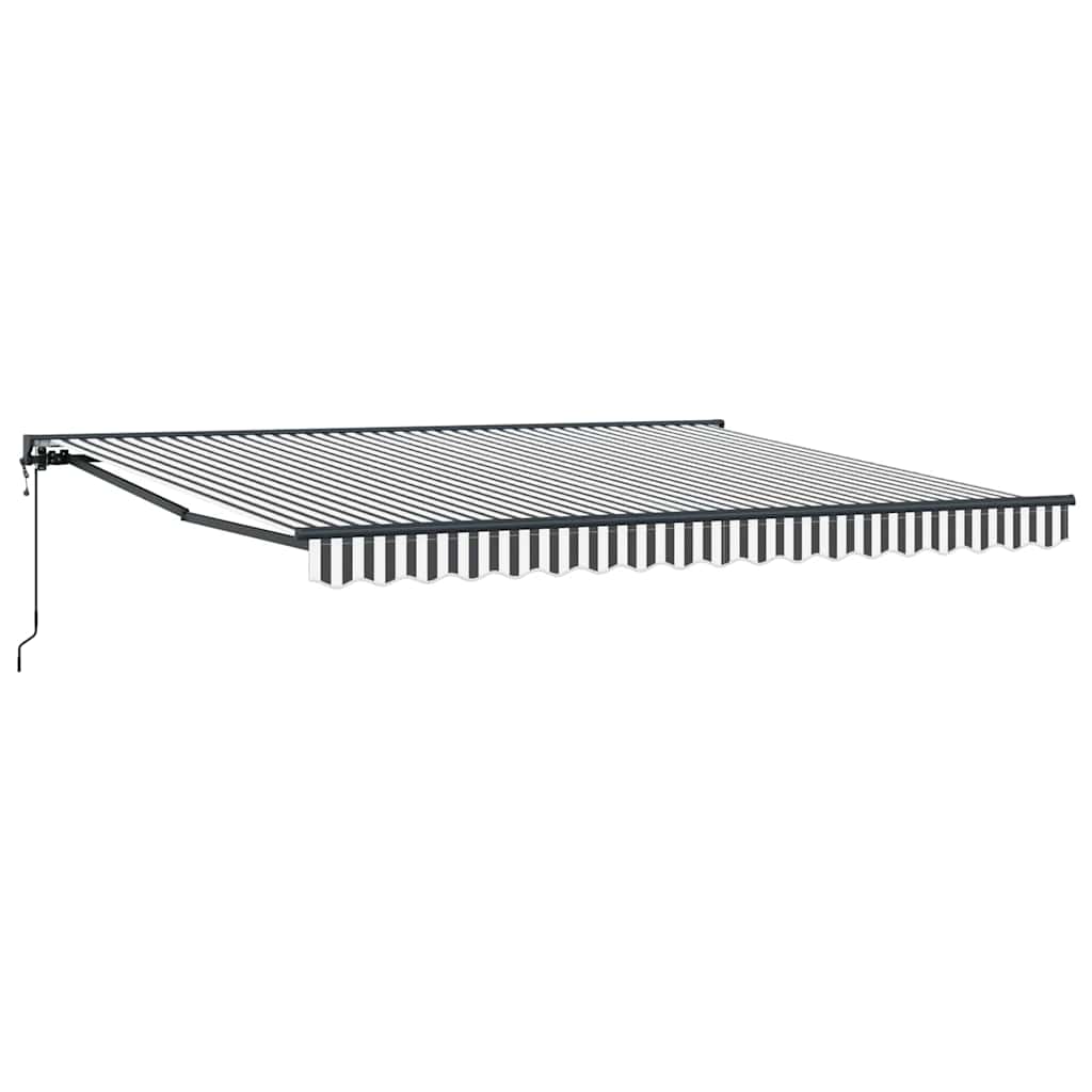 Ištraukiama markizė Antracito ir baltos 400x300 cm