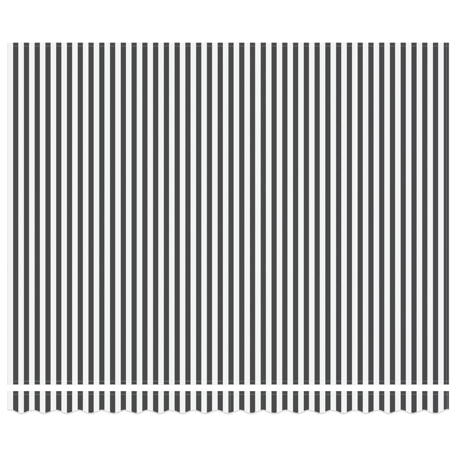 Ištraukiama markizė Antracito ir baltos 400x300 cm audinys