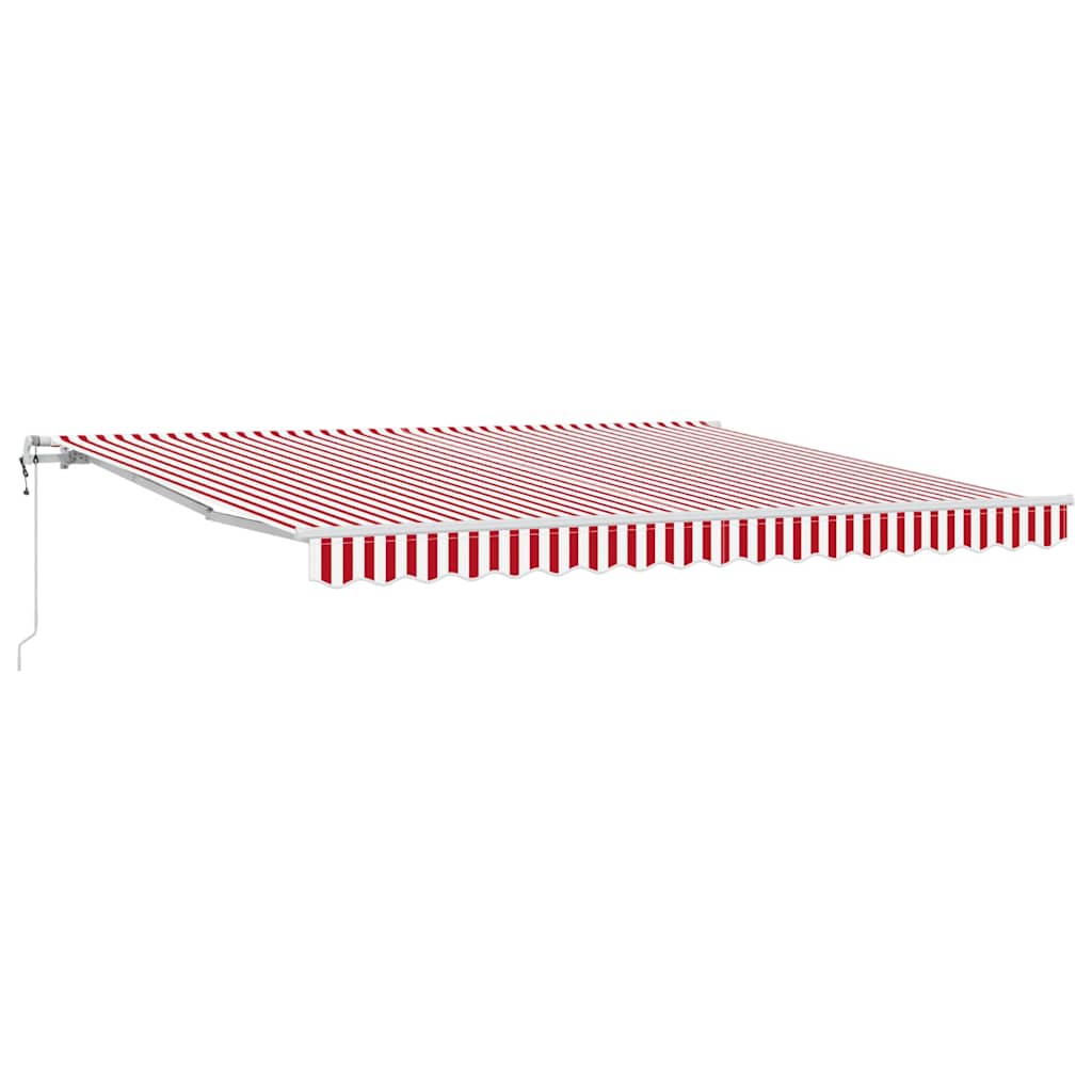 Retractable Awning Red and White Striped 400x300 cm