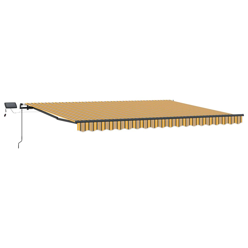 Manual retractable awning with LED multi-color strip 400x300 cm
