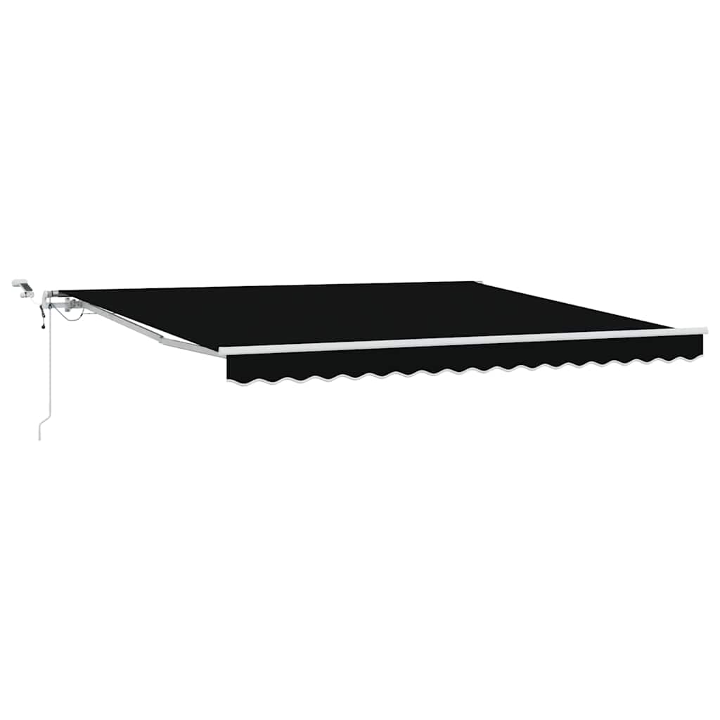 Ištraukiama markizė Juoda 400 × 300 cm Poliesteris ir Metalas