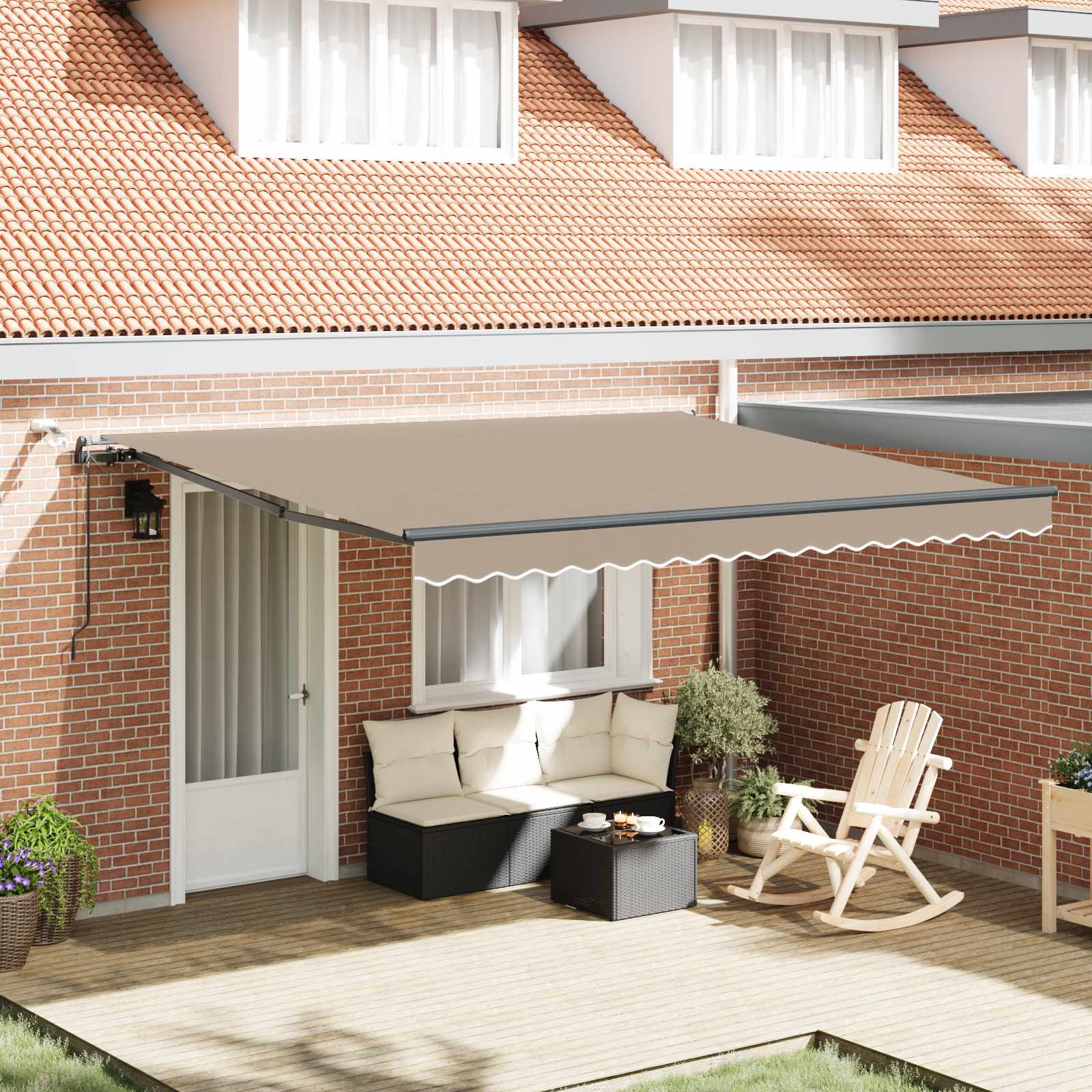 Awning Fabric with Sand 400 × 300 cm Polyester