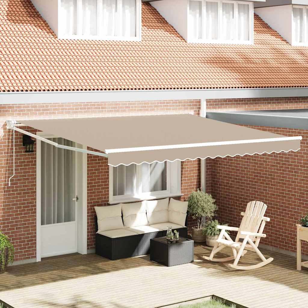 Retractable awning Sand 400 × 300 cm