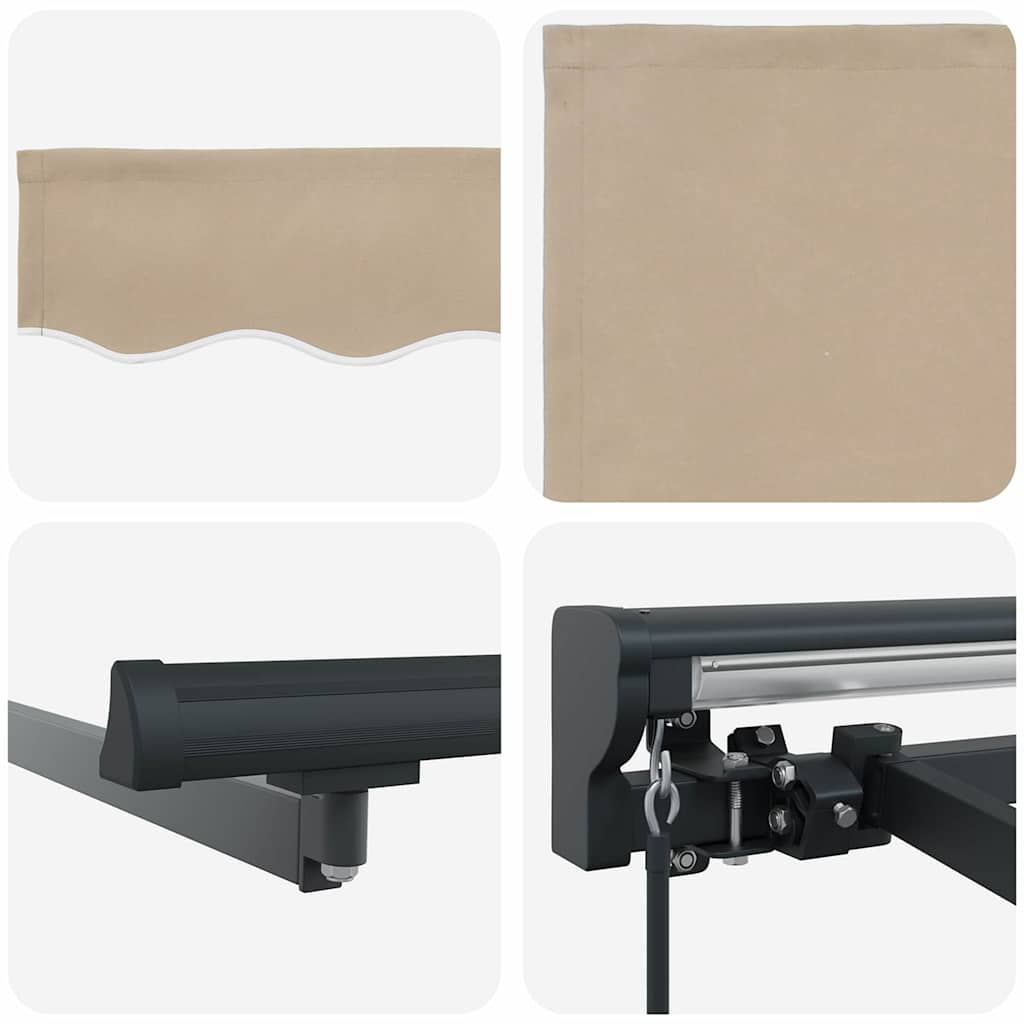 Awning frame Sand 400 x 300 cm Polyester with PU coating