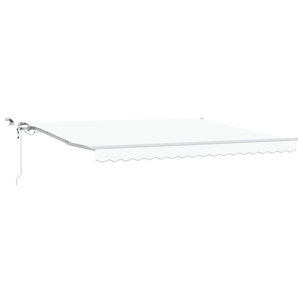 Ištraukiama markizė Balta 400 × 300 cm Poliesteris ir Metalas