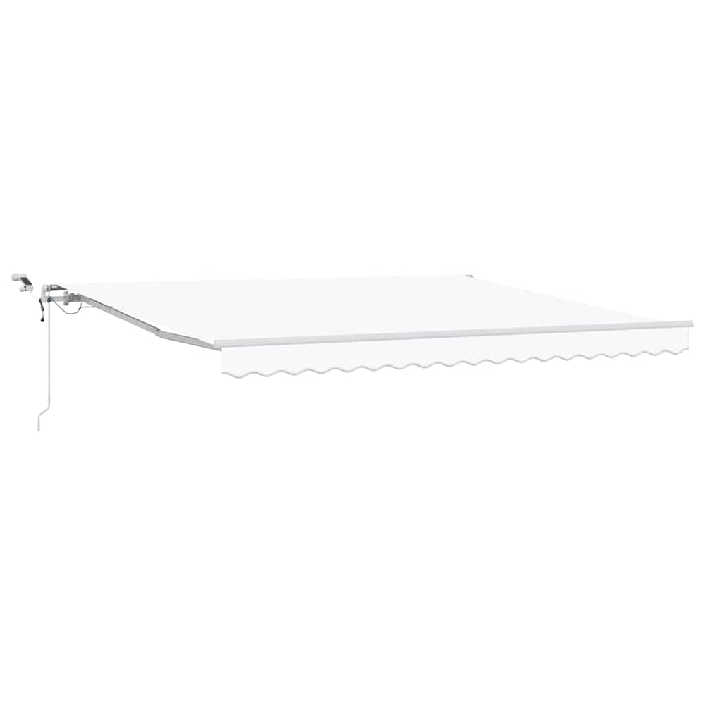 Ištraukiama markizė Balta 400 × 300 cm Poliesteris ir Metalas