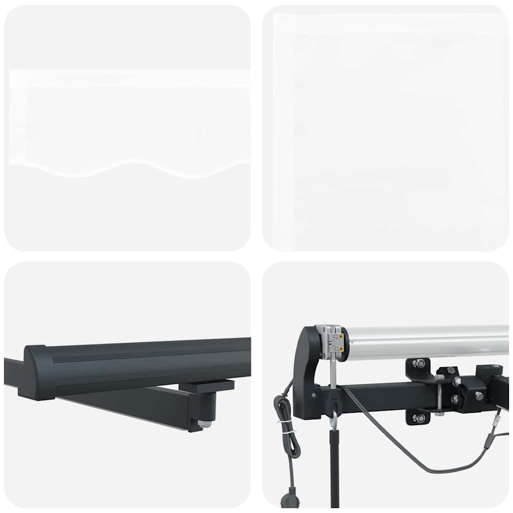 Automatinė Įtraukiama Markizė su LED Balta 400x300 cm