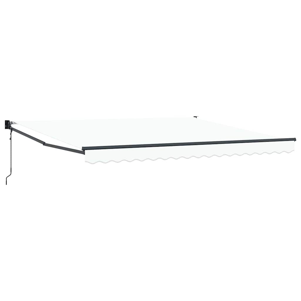 Ištraukiama markizė Balta 400 × 300 cm Poliesteris ir Metalas
