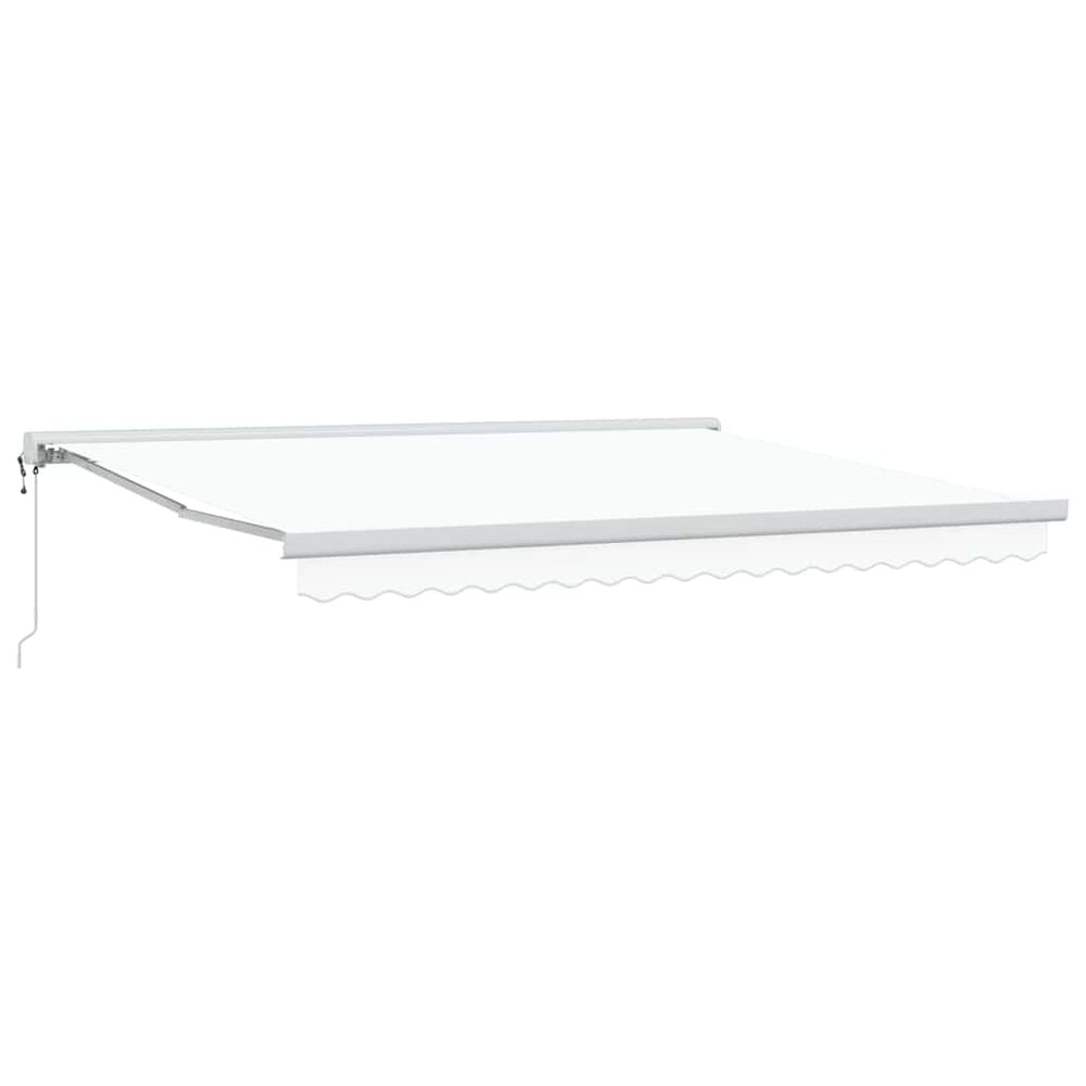 Ištraukiama markizė Balta 400 × 300 cm Audinys, metalas