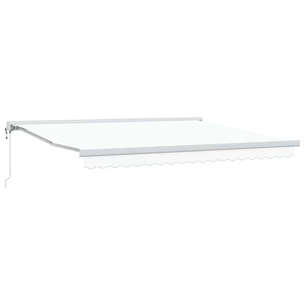Ištraukiama markizė Balta 400 × 300 cm Audinys, metalas