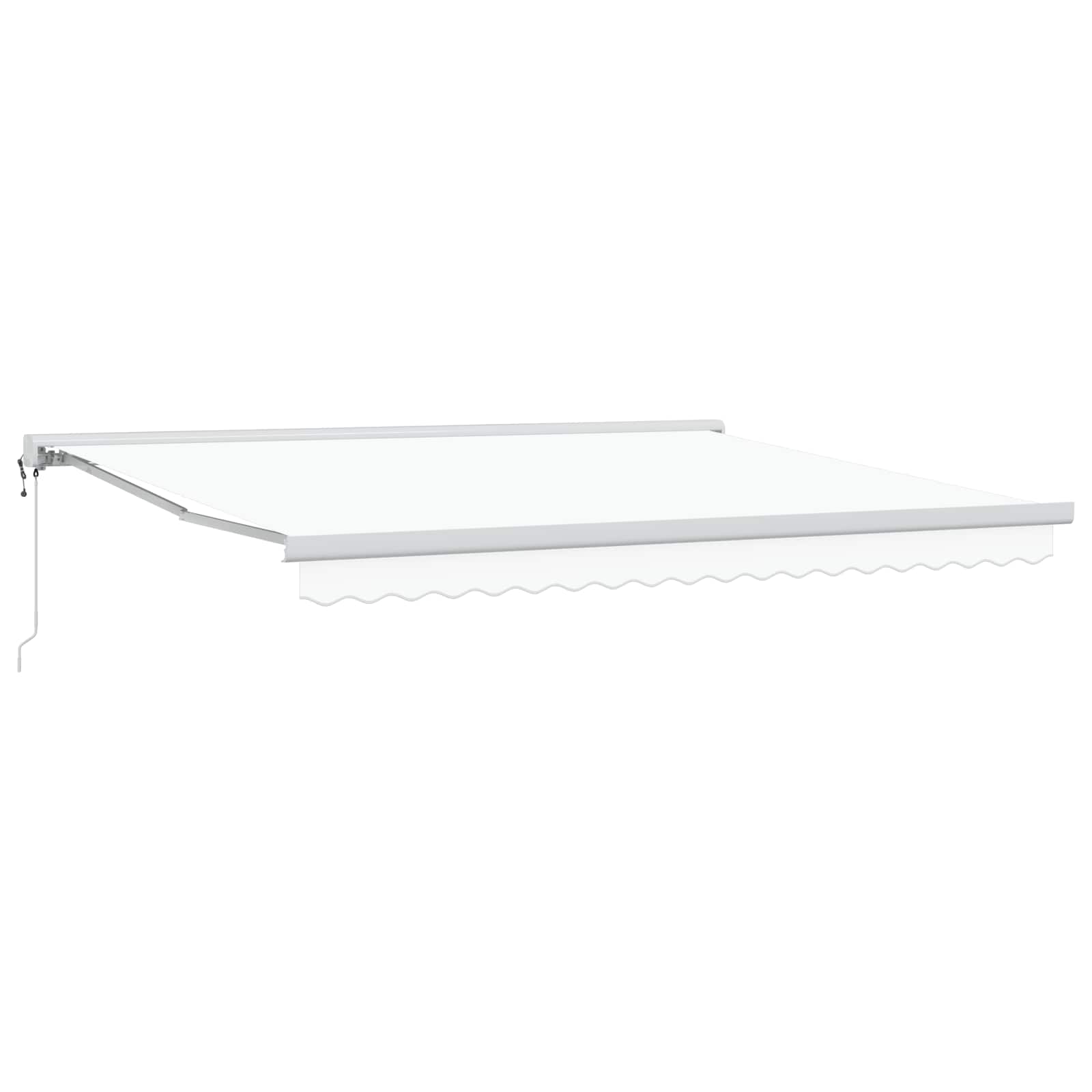 Retractable Awning White 400 × 300 cm Fabric, metal