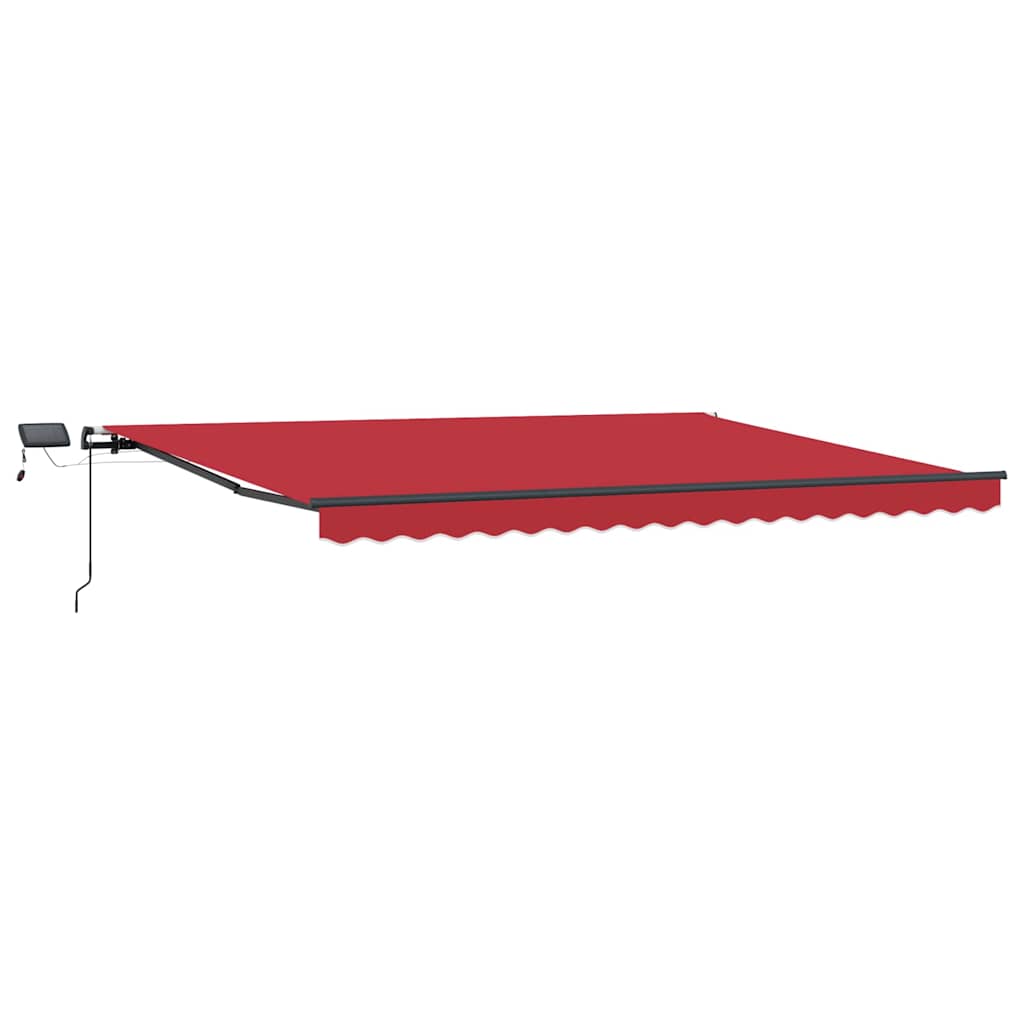 Rankinė ištraukiama markizė su LED Raudona 400x300 cm