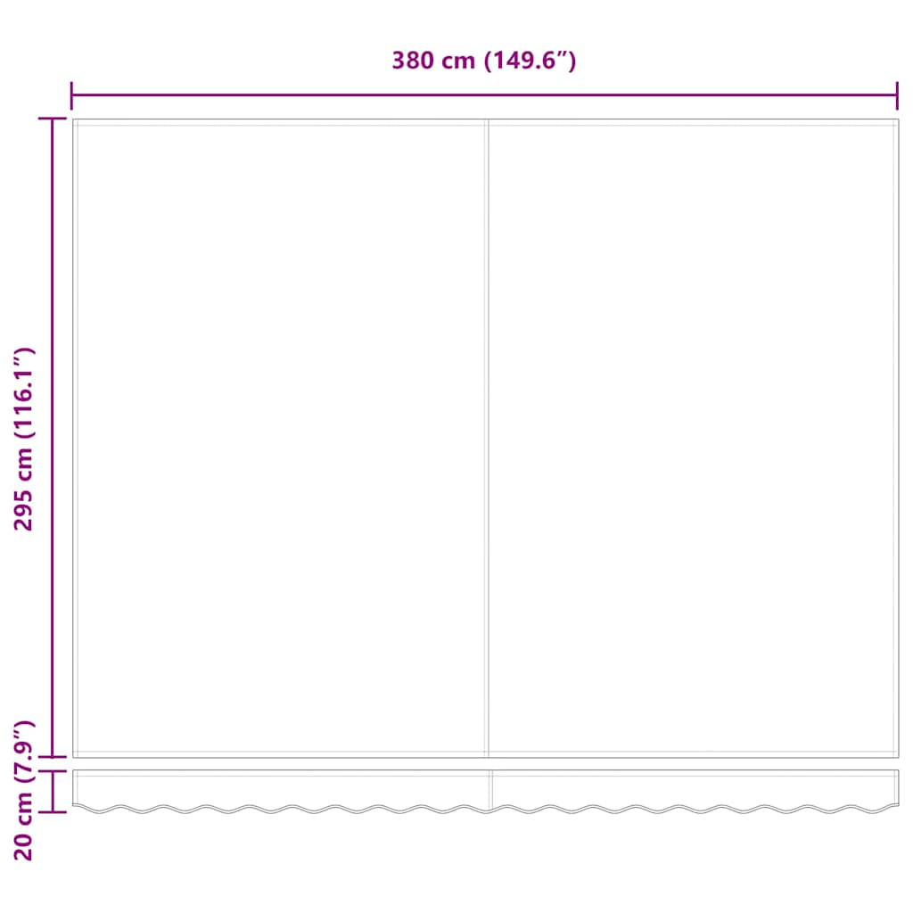 Ištraukiama markizė Žalia ir geltona 400x300 cm