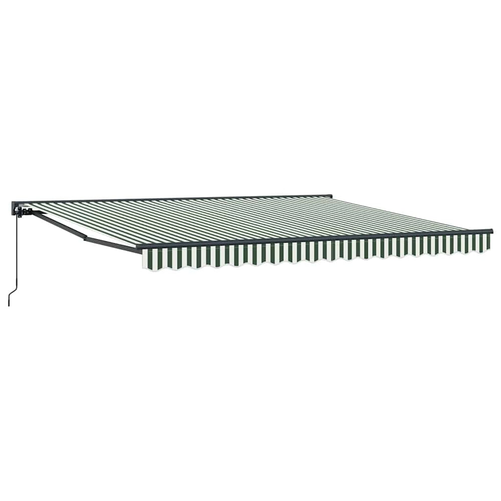 Ištraukiama markizė Žalia ir balta 400x300 cm audinys