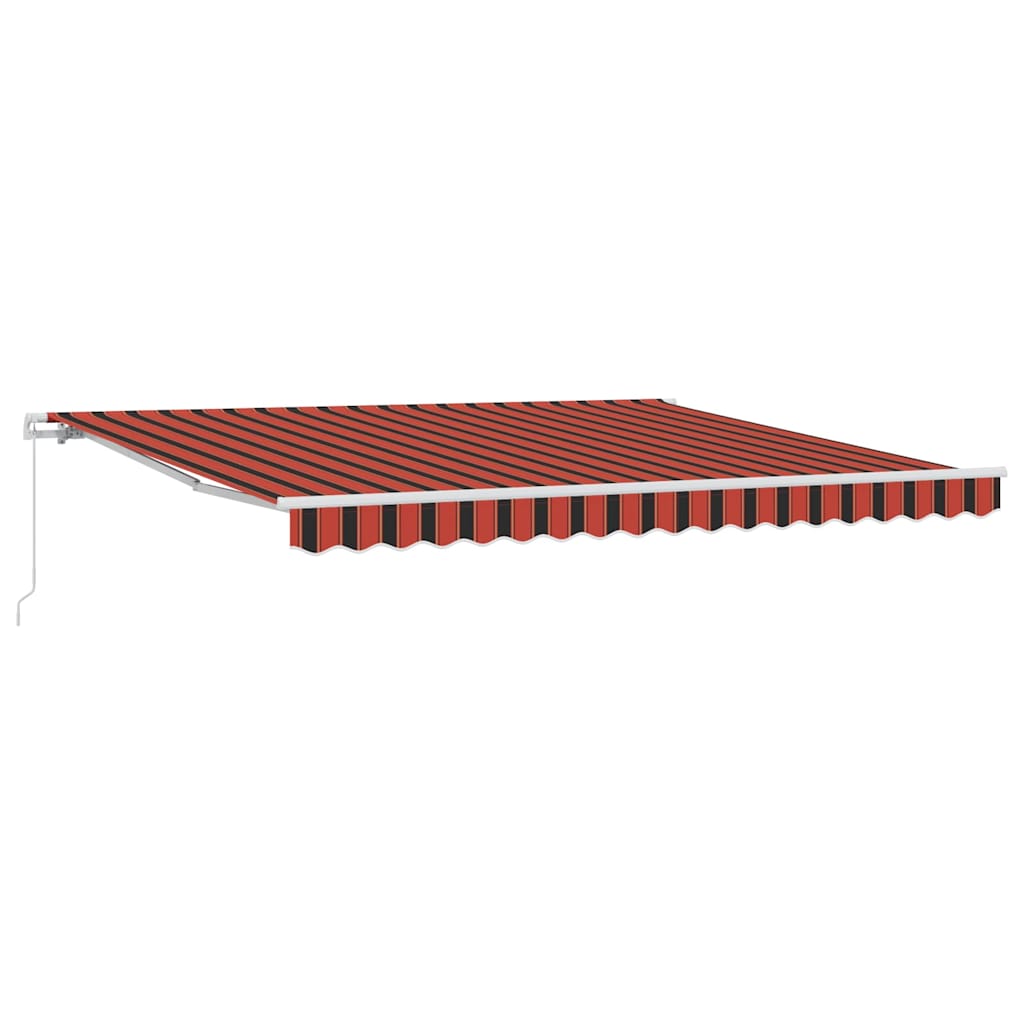 Ištraukiama markizė oranžinė ir ruda 400 × 350 cm Poliesteris