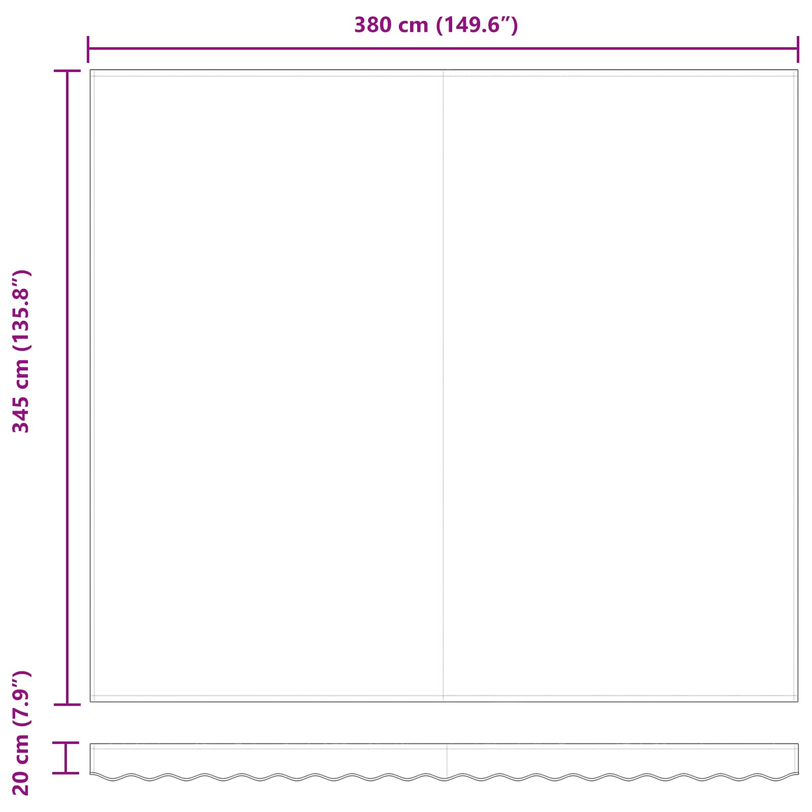 Ištraukiama markizė oranžinė ir ruda 400 × 350 cm Poliesteris