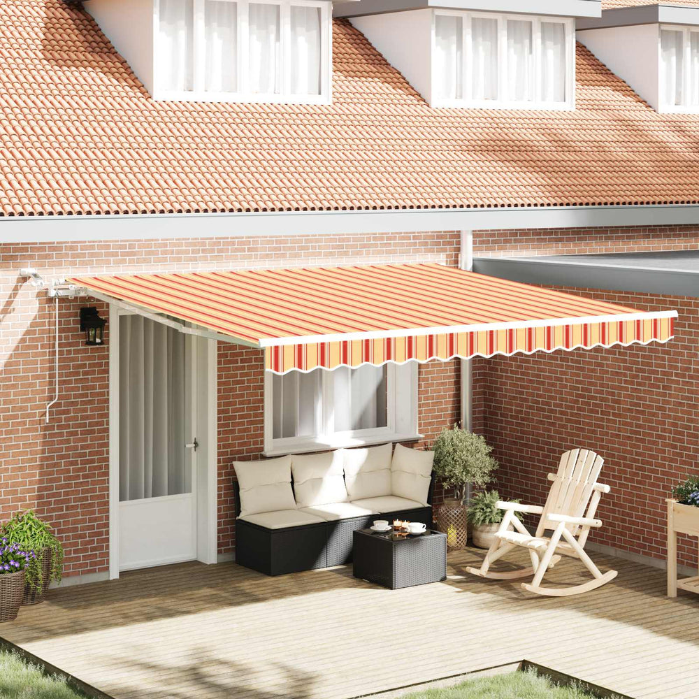 Ištraukiama markizė Geltona ir Oranžinė 400 × 350 cm